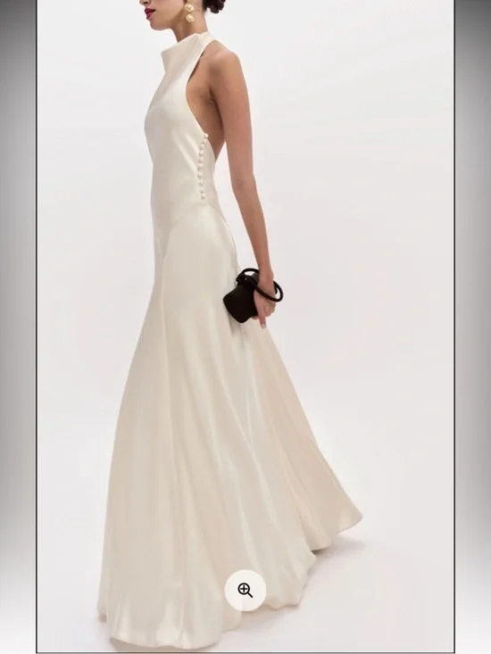 Reformation Roy Cream High-Neck Maxi Gown - Picture 6 of 16